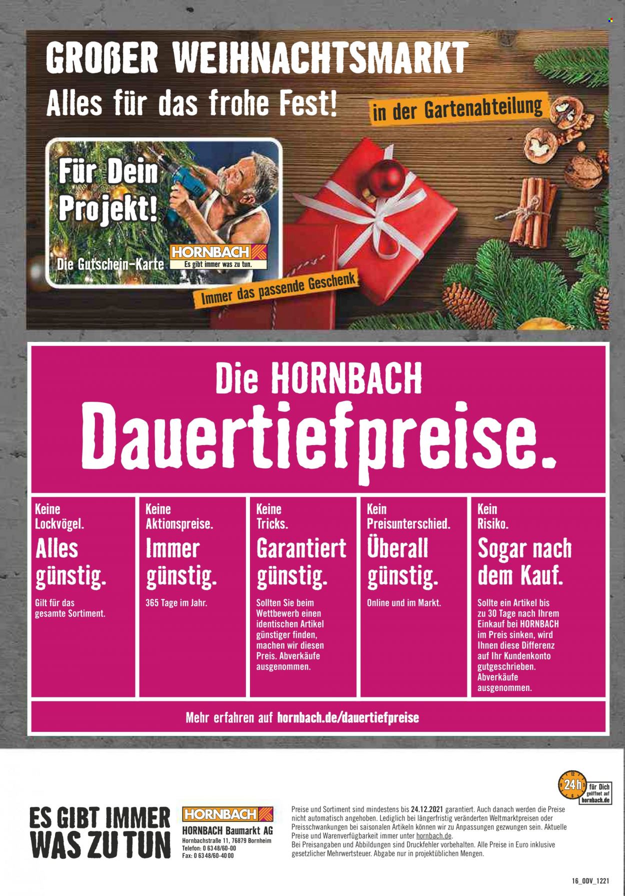 Prospekte Hornbach - 25.11.2021 - 24.12.2021.