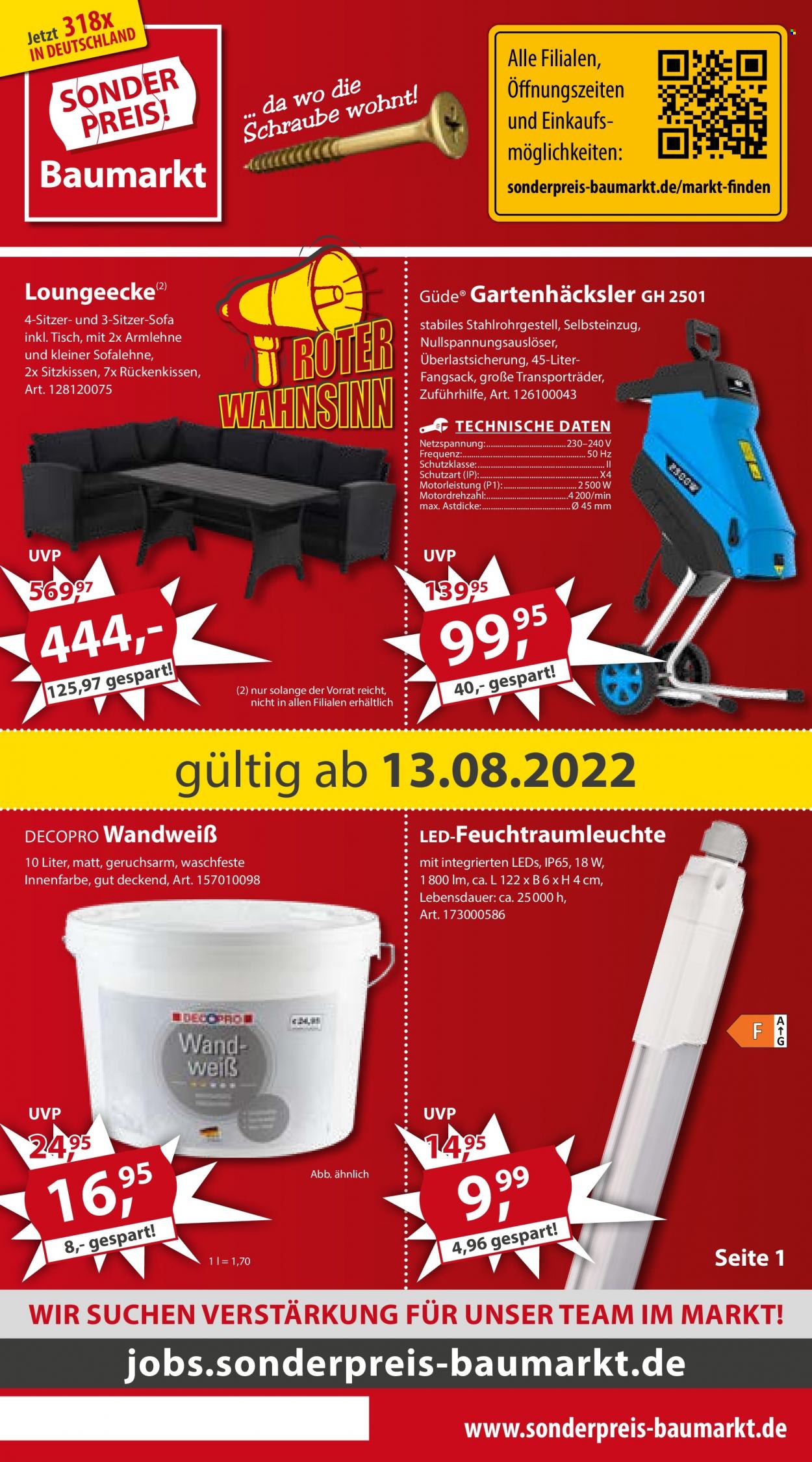 Prospekte Sonderpreis-Baumarkt - 13.8.2022 - 19.8.2022.