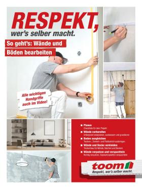 toom Baumarkt - Respekt-Magazin Nr. 21: Wände und Böden vorbereiten