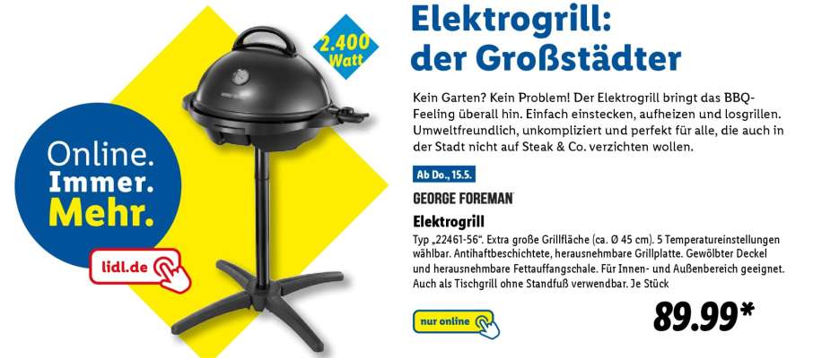 GEORGE FOREMAN Elektrogrill