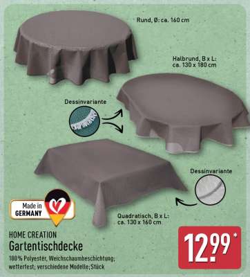 Gartentischdecke