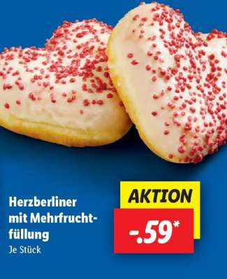 Herzberliner mit Mehrfruchtfüllung