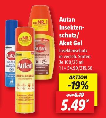 Autan Insektenschutz/Akut Gel