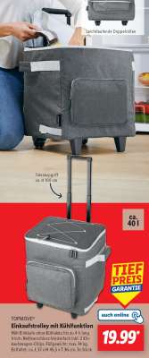 TOPMOVE® Einkaufstrolley mit Kühlfunktion