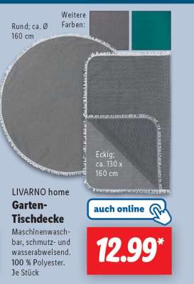 LIVARNO home Garten-Tischdecke