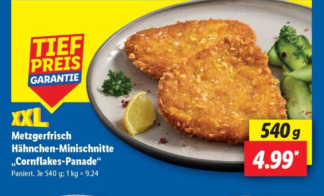 Metzgerfrisch Hähnchen-Minischitte "Cornflakes-Panade"