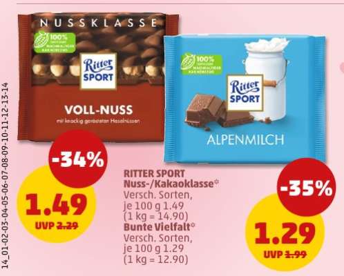 RITTER SPORT Nuss- Kakaoklasse