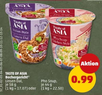 TASTE OF ASIA Bechergericht