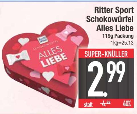 Ritter Sport Schokowürfel Alles Liebe