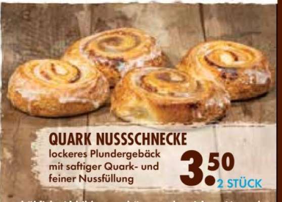 Quark Nussschnecke