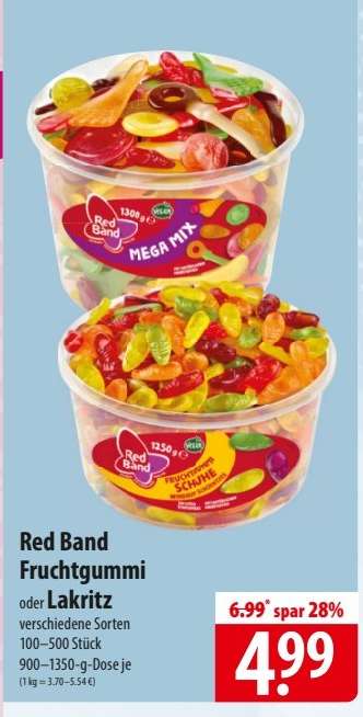 Red Band Fruchtgummi oder Lakritz