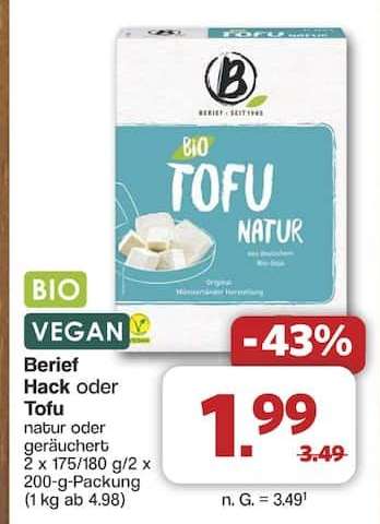 Berief Hack oder Tofu