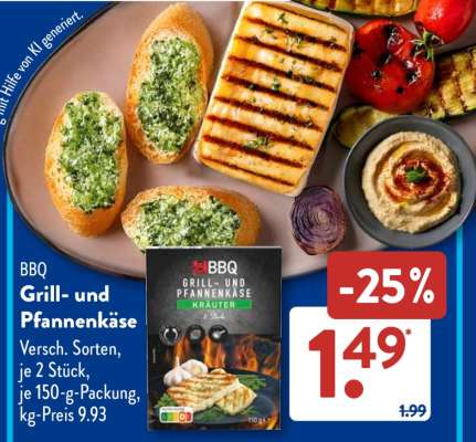 BBQ Grill- und Pfannenkäse