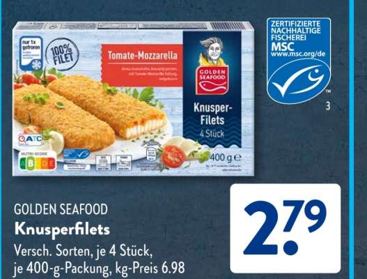 GOLDEN SEAFOOD Knusperfilets