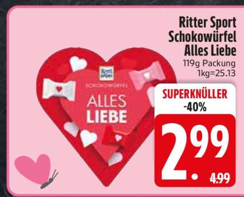 Ritter Sport Schokowürfel Alles Liebe
