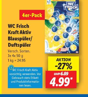 WC Frisch Kraft Aktiv Blauspüler/Duftspüler