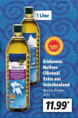 Eridanous Natives Olivenöl Extra aus Griechenland