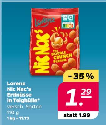 Lorenz Nic Nac’s Erdnüsse in Teighülle