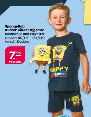SpongeBob Kurzer Kinder Pyjama