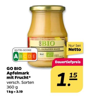 GO BIO Apfelmark mit Frucht