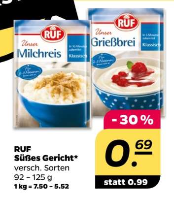 RUF Süßes Gericht