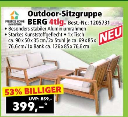 Outdoor-Sitzgruppe BERG 4tlg.
