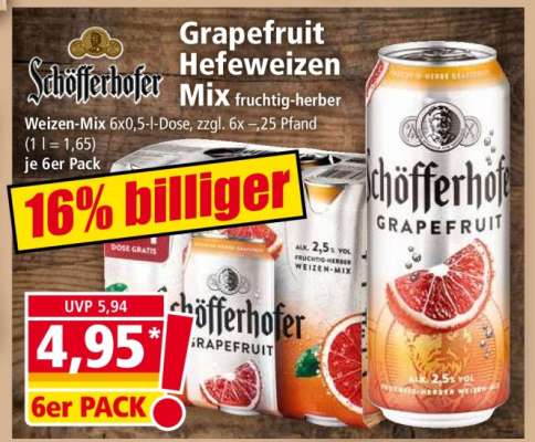 Schöfferhofer Grapefruit Hefeweizen Mix