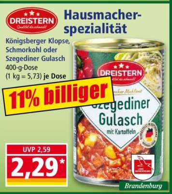 Königsberger Klopse, SchmorKohl oder Szegediner Gulasch