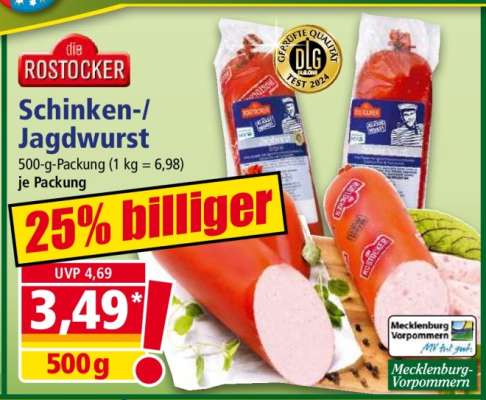Schinken-/ Jagdwurst