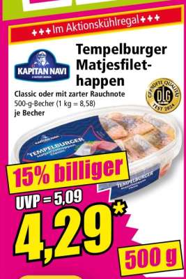 Tempelburger Matjesfilethappen