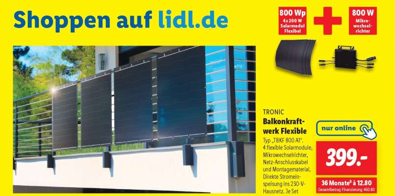 TRONIC Balkonkraftwerk Flexible