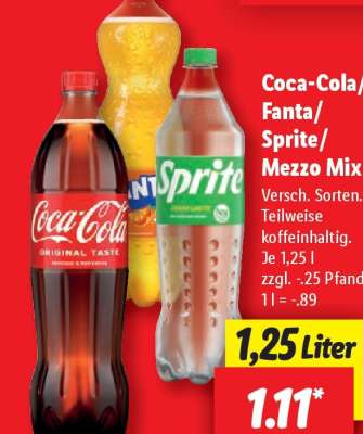 Coca-Cola / Fanta / Sprite / Mezzo Mix