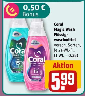Coral Magic Wash Flüssigwaschmittel