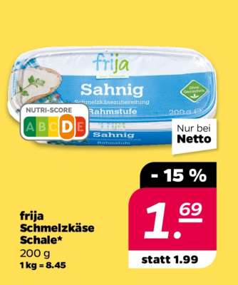 frija Schmelzkäse Schale