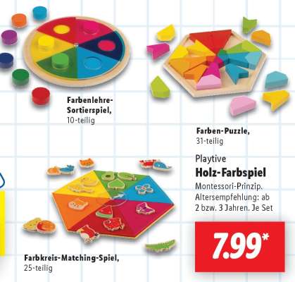 Playtive Holz-Farbspiel