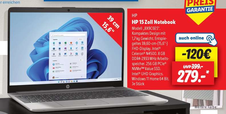 HP 15 Zoll Notebook