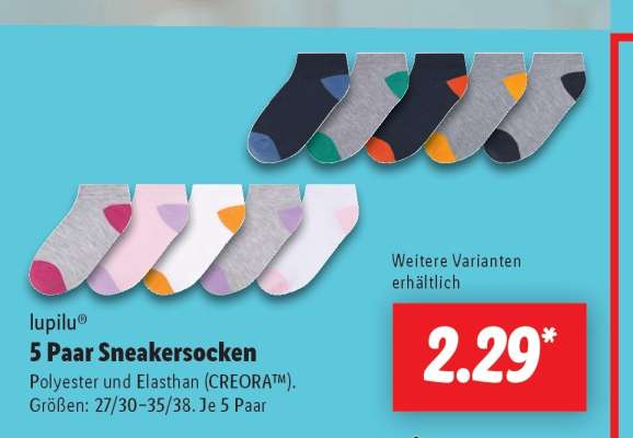 lupilu® 5 Paar Sneakersocken