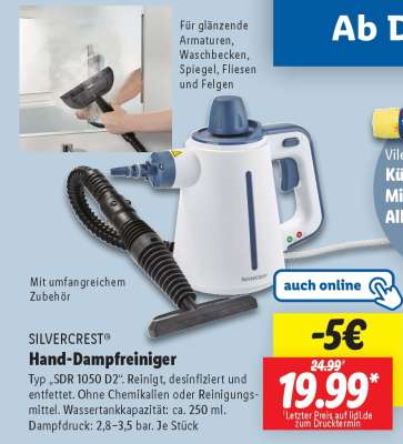 SILVERCREST® Hand-Dampfreiniger