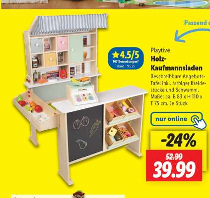 playtive Holz-Kaufmannsladen