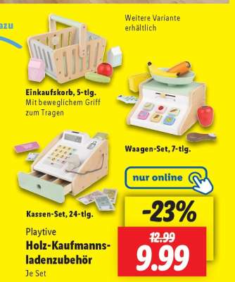 Playtive Holz-Kaufmannsladenzubehör