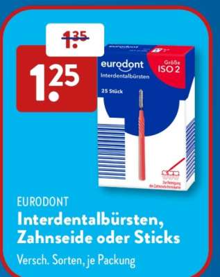 EURODONT Interdentalbürsten, Zahnseide oder Sticks