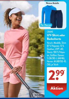 CRANE UV-Shirt oder Badeshorts