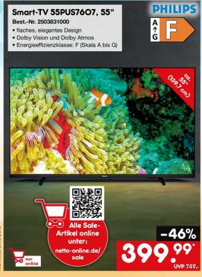 Smart-TV 55PUS7607, 55"