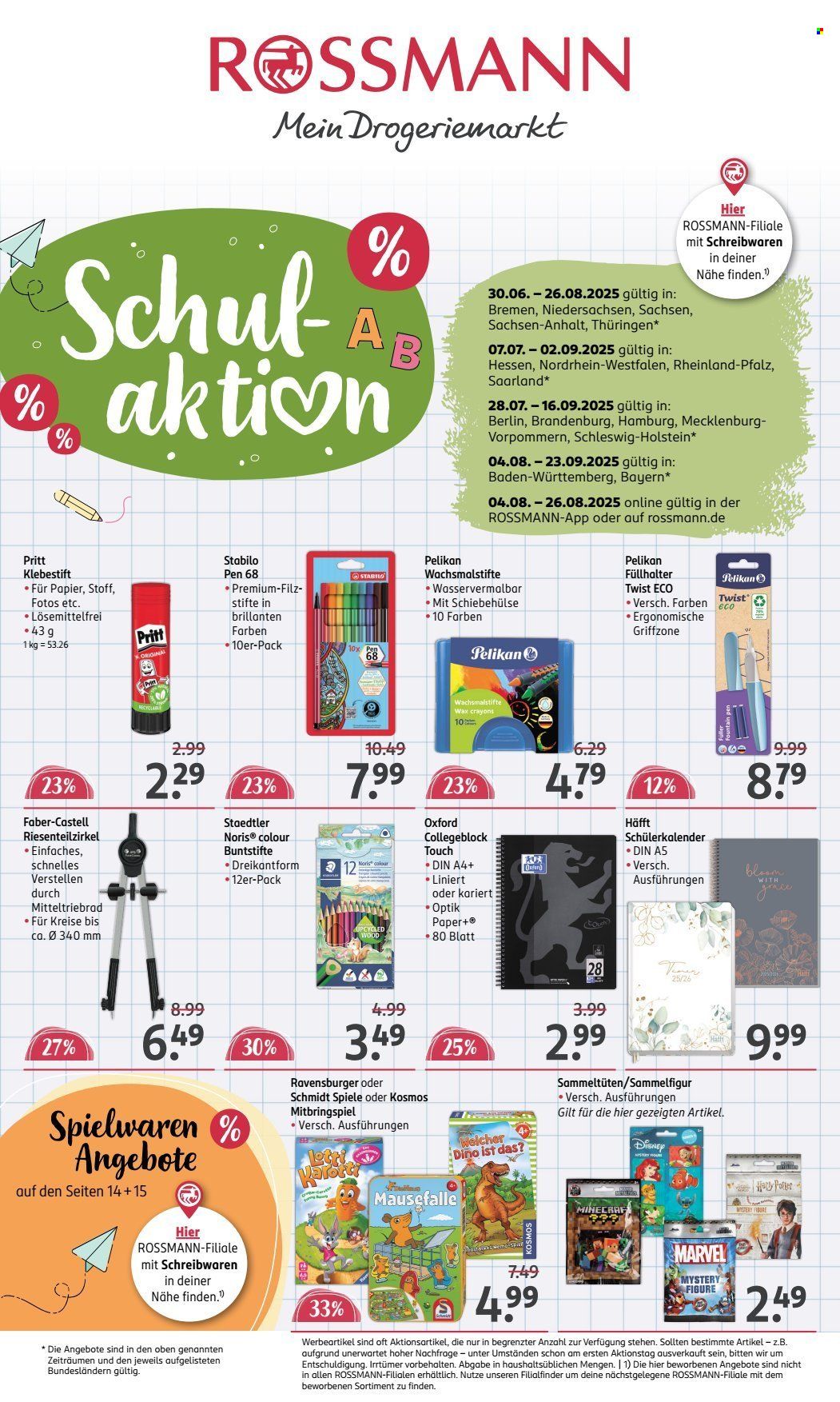 Rossmann Prospekte  - 30.6.2025 - 23.9.2025. Seite 1