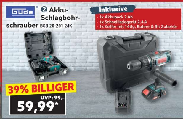2 Akku-Schlagbohrschrauber BSB 20-201 24K