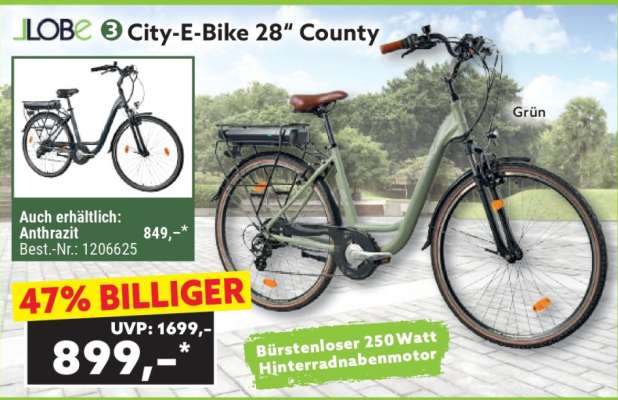 City-E-Bike 28“ County