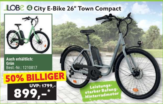 City E-Bike 26" Town Compact