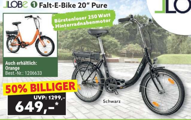 Falt-E-Bike 20“ Pure