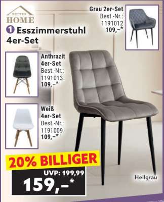 Esszimmerstuhl 4er-Set