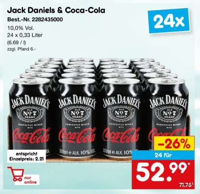 Jack Daniels & Coca Cola*